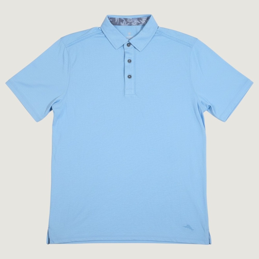 Tommy Bahama Harbor Isles Polo Mens Large Chambray Blue ST227493 Short Sleeve